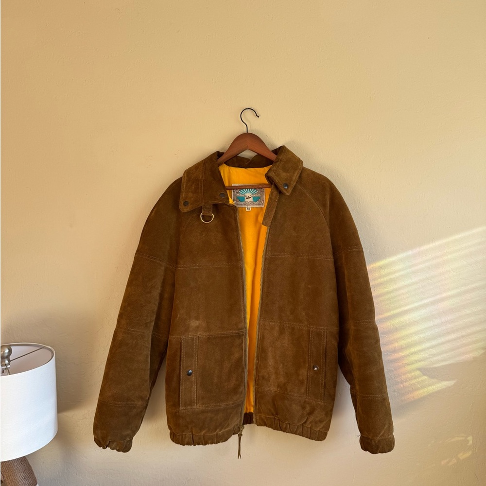 William Barry: Suede bomber jacket